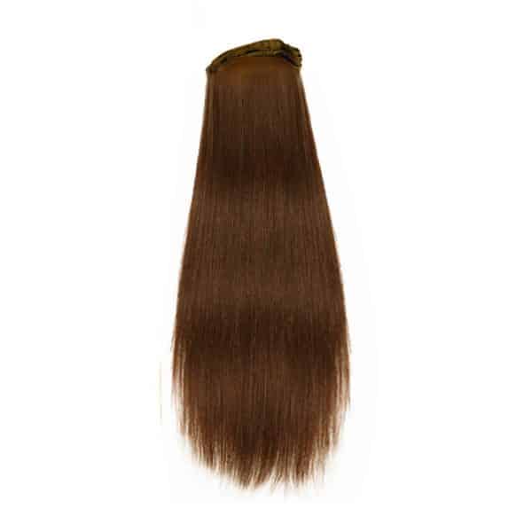 Yaki Straight Light Brown Double Layer Silky Flat Weft