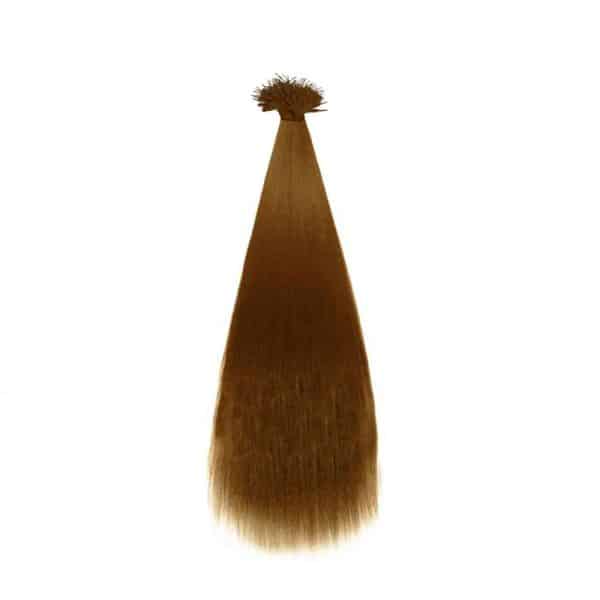 Yaki Straight Light Brown Plastic Nano Ring Hair Extensions