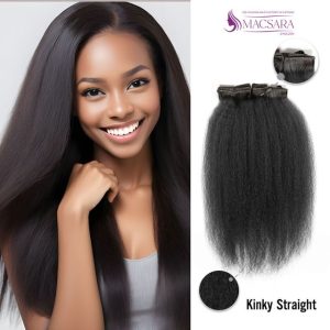 Kinky Straight Black Invisible Tape-in Hair Extensions