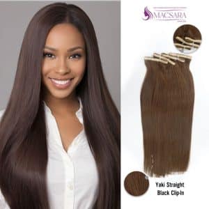 Kinky Straight Dark Brown Long Tape