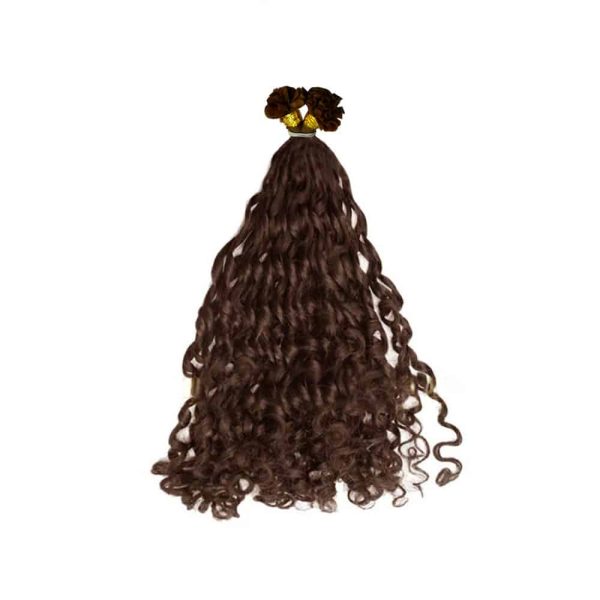 Romantic Curly Dark Brown U-Tip Hair Extensions