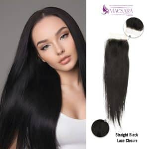 Straight Black Lace Closure