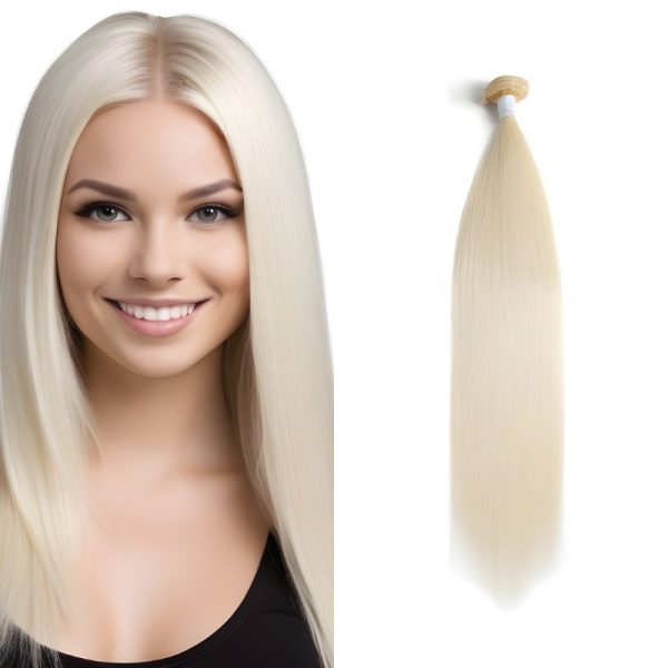 Straight White Blonde U-Tip Hair Extensions