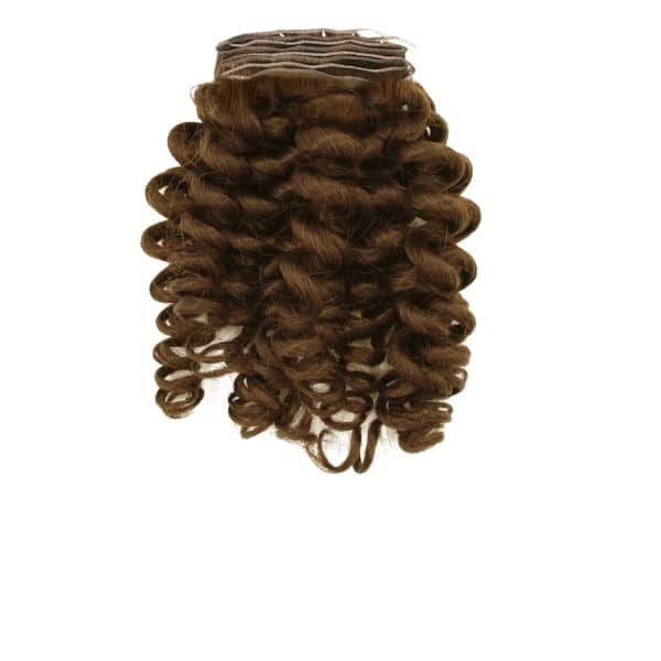 Twist Curly Light Brown Single Layer Silky Flat Weft