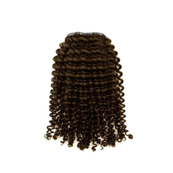 Deep Curly Dark Brown Feather Weft