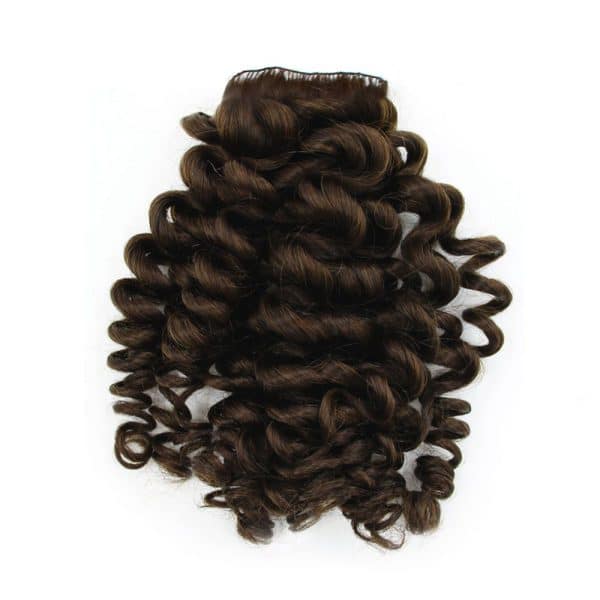 Deep Wavy Dark Brown Feather Weft