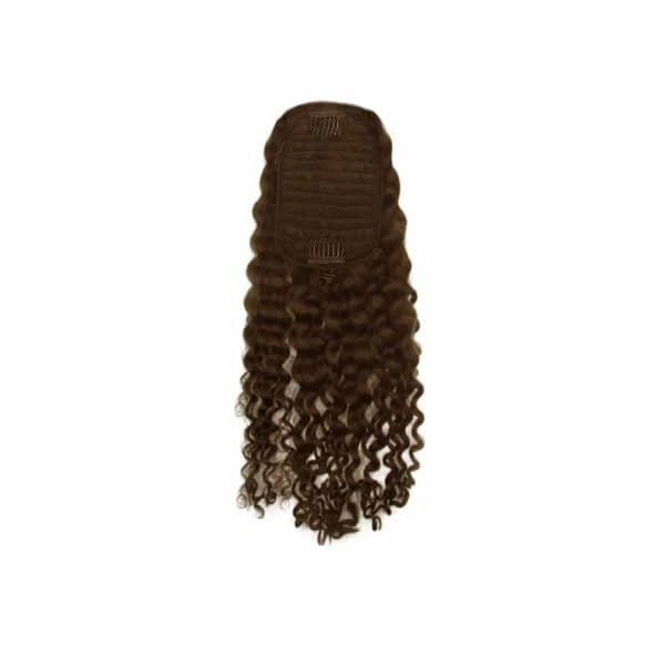 Deep Wavy Dark Brown Drawstring Ponytail