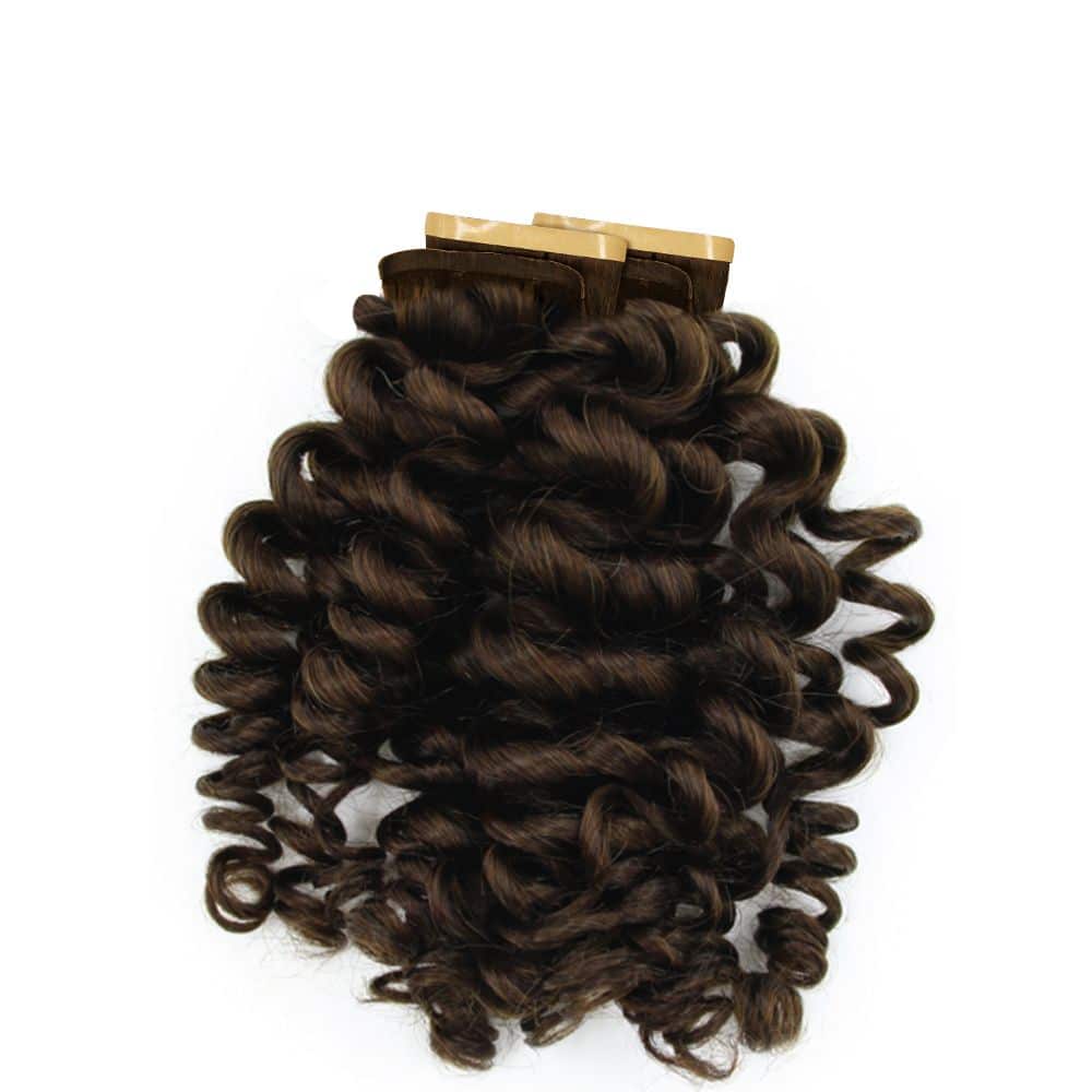 Deep Wavy Dark Brown Tape 8 Cm