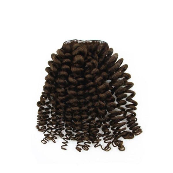 Kinky Curly Dark Brown Feather Weft