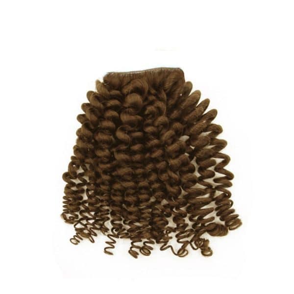 Kinky Curly Light Brown Feather Weft