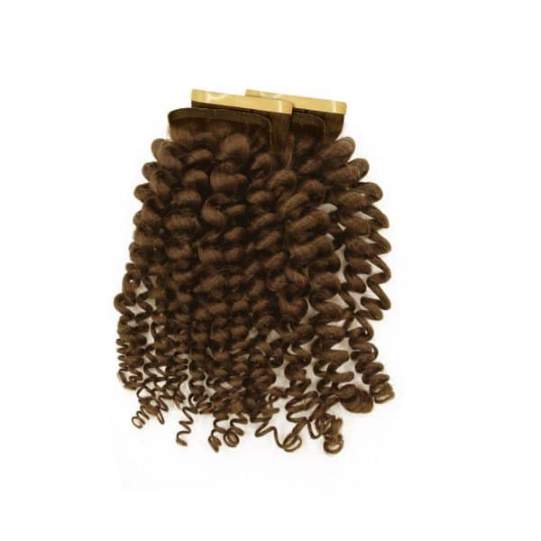 Kinky Curly Light Brown Tape 8 cm