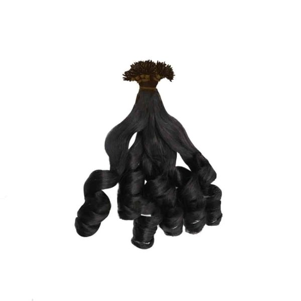 Luxury Bouncy Wavy Black Nano Ring Hair Extensions