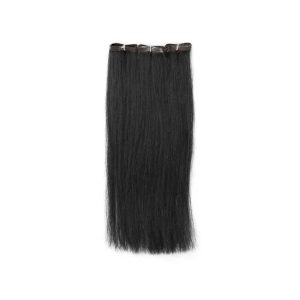 Luxury Yaki Straight Black Flat Weft Hair