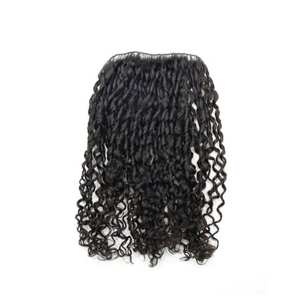 Romantic Curly Black Feather Weft