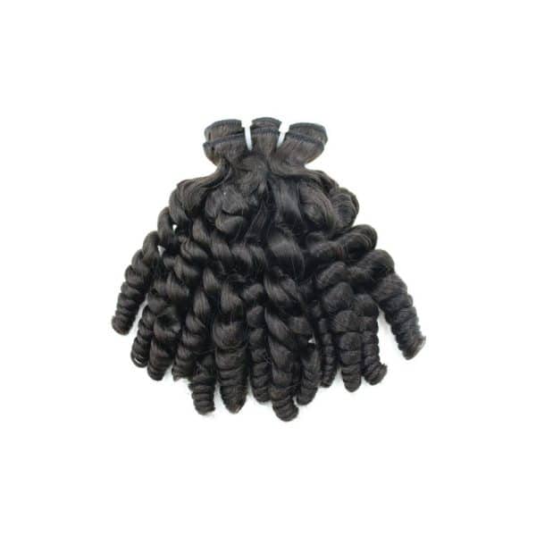 Twist Curly Black Machine Weft Hair Extensions