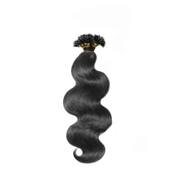 Water Body Wavy Black Nano Ring Hair Extensions