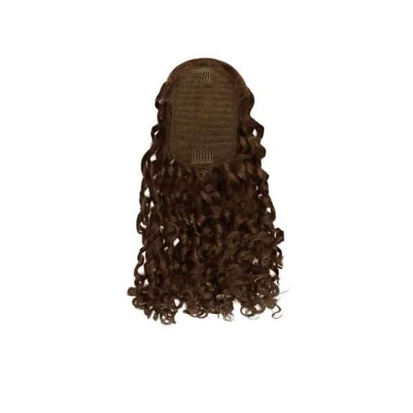 Romantic Curly Dark Brown Drawstring Ponytail