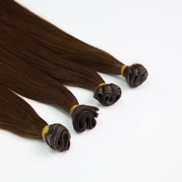 Straight Dark Brown Flat Weft Hair Extensions