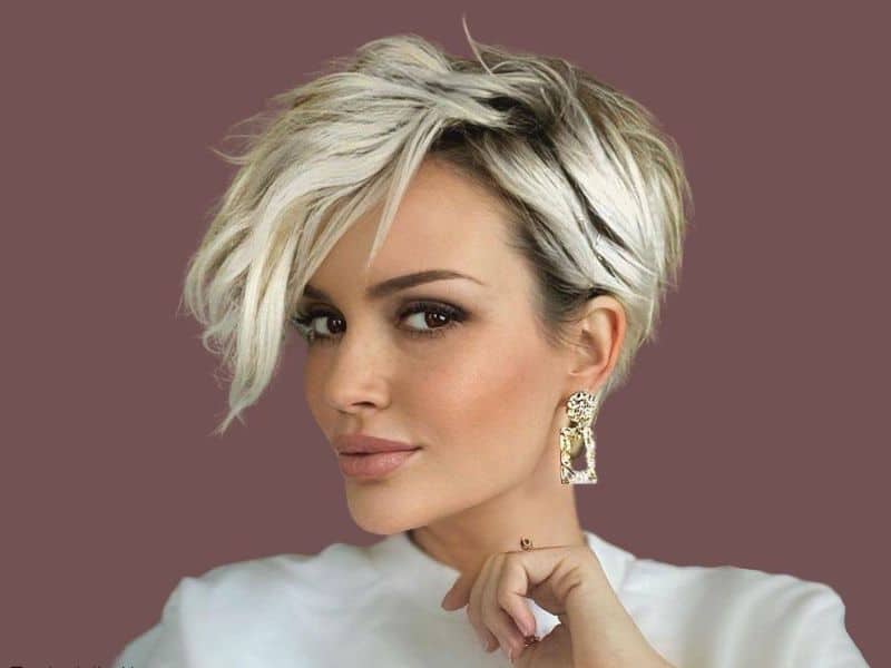 Modern Pixie Cut with Metallic Hair Dye