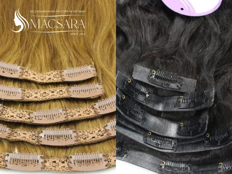 Traditional vs. seamless clip-in hair extensions