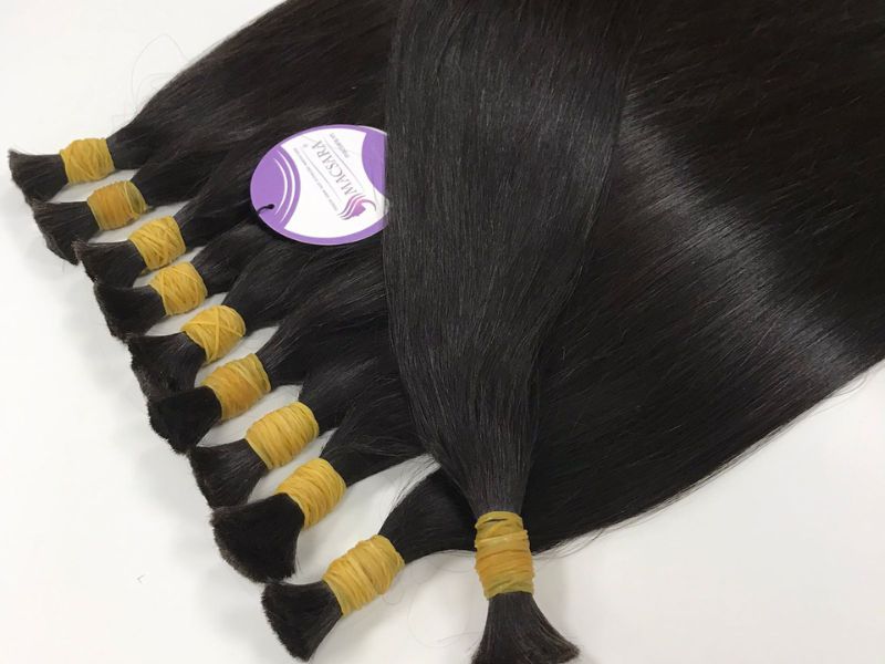 Virgin human hair or Remy human hair can be dyed