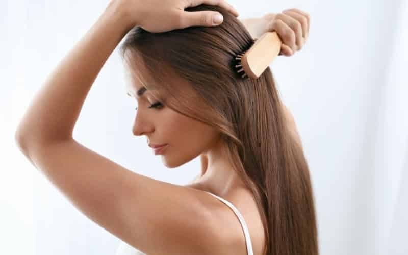 Brush your tape-in hair extensions gently