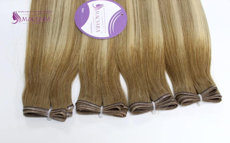 Flat weft hair extensions