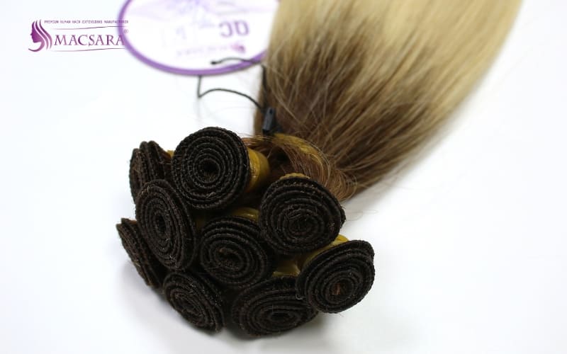 Hand-tied weft hair extensions