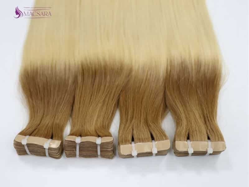 High-quality Remy human tape-in extensions can be dyed and styled