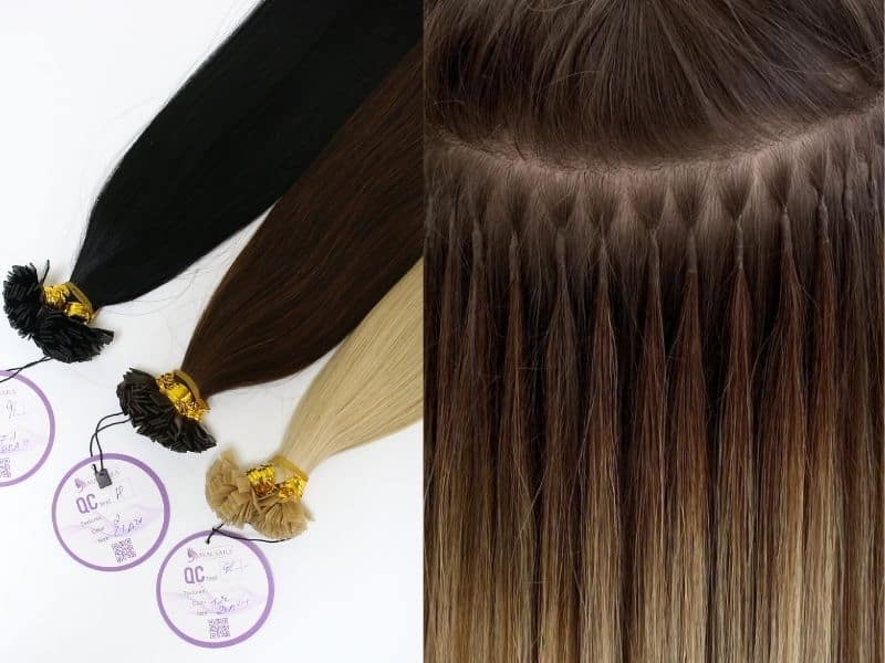 Keratin tip hair extensions