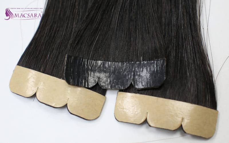 Long tape-in hair extensions