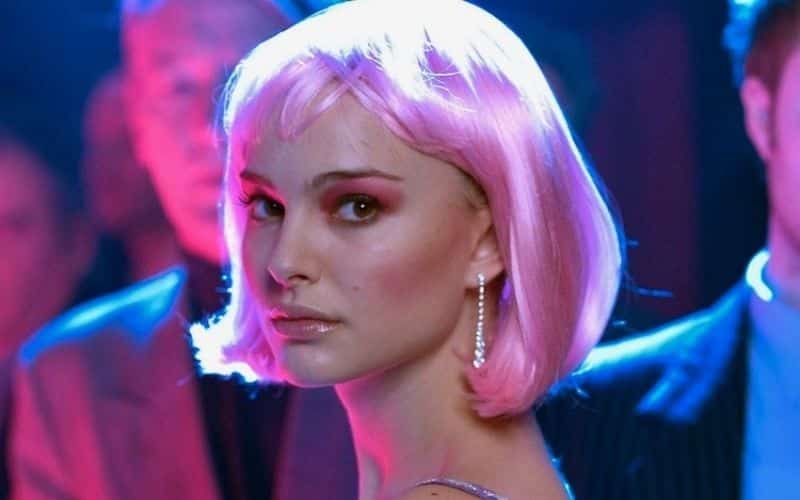 Natalie worn a pink wig for her film