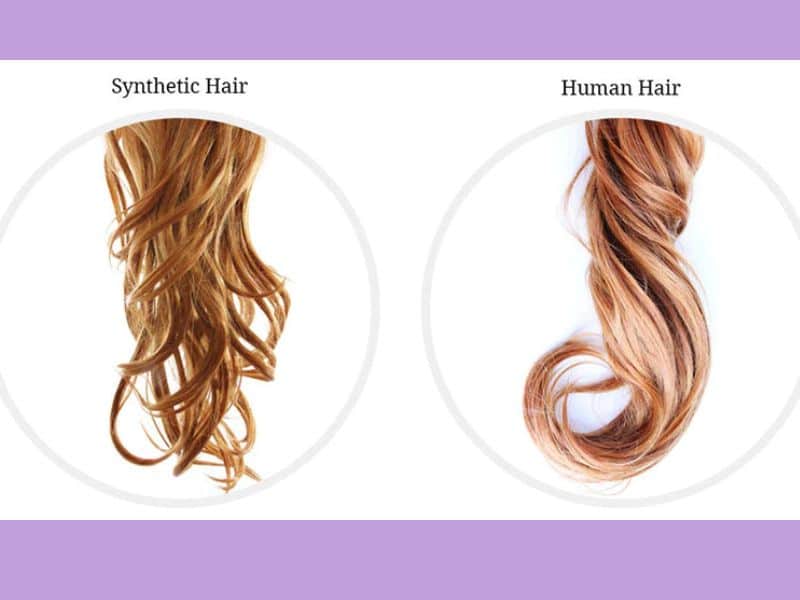 Synthetic hair v.s human hair