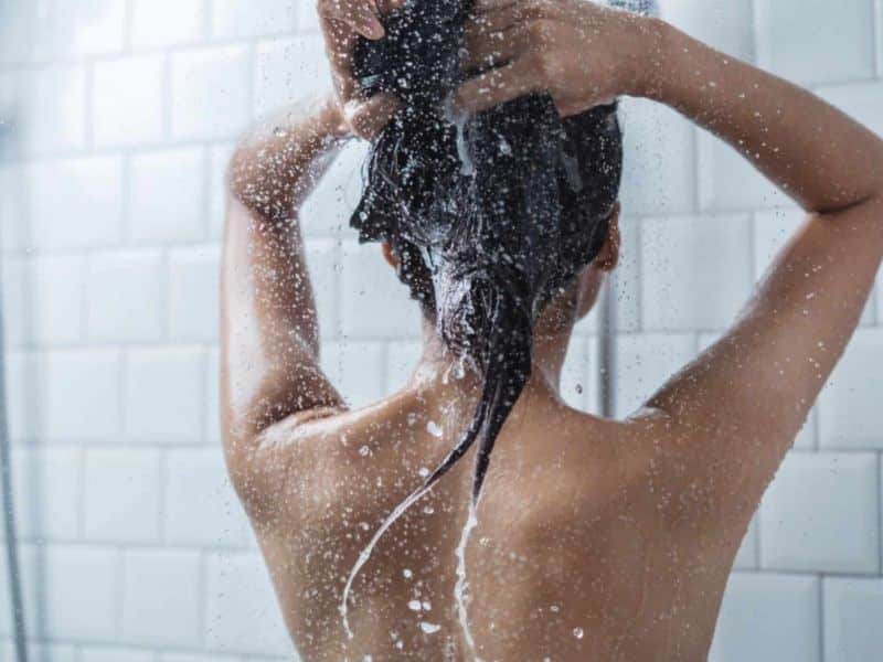 Wash your hair gently and avoid scrubbing the tape bonds