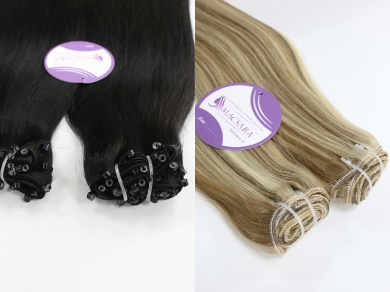 You can use both regular weft and weft with beads for installation 