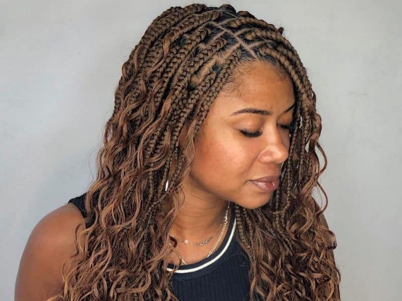 Box Braids for winter