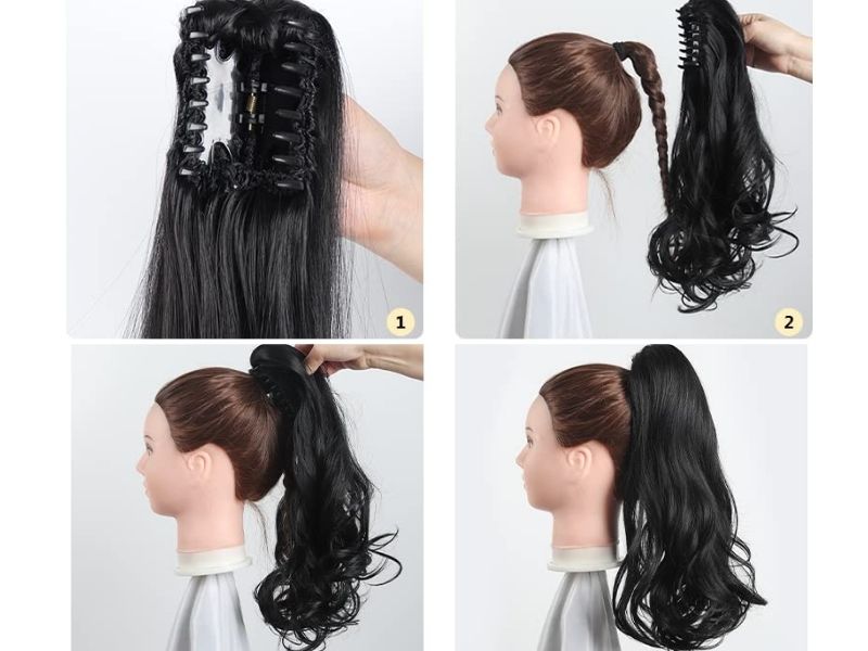 Clip-in ponytail application steps