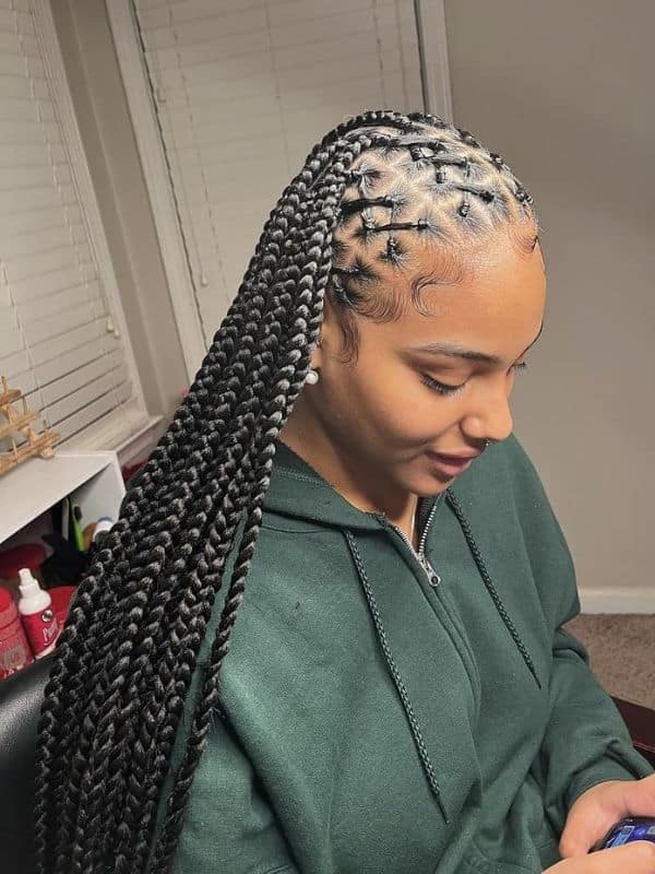 Criss Cross Knotless Braids