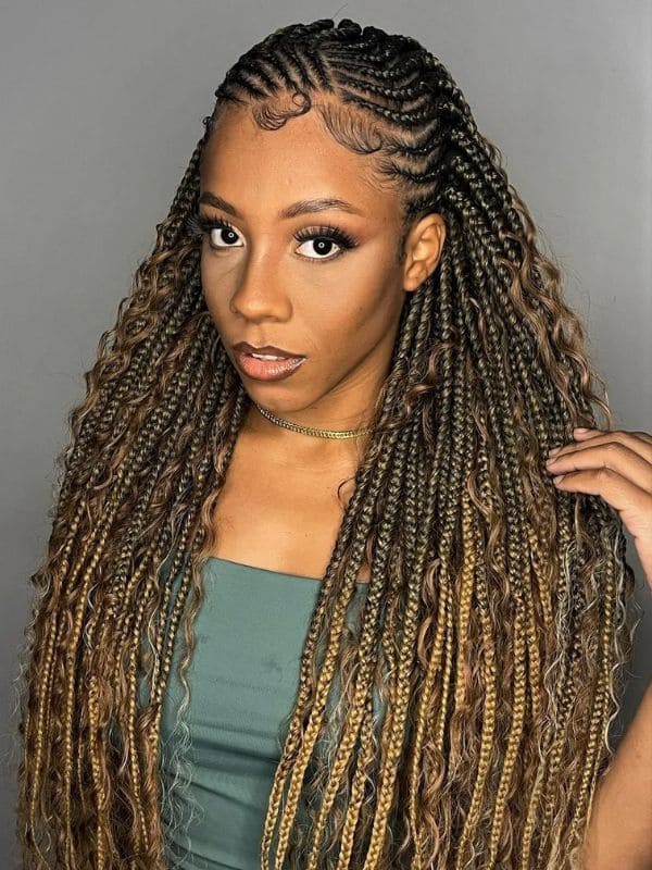 Loose Cascading Tribal Braids