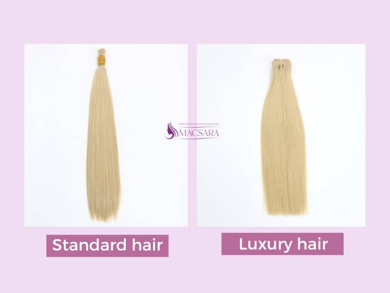 Standard hair and Luxury hair from Macsara Hair