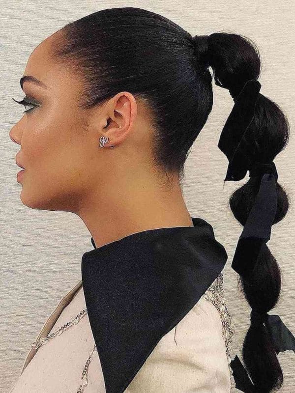 Thanksgiving Bubble Ponytail