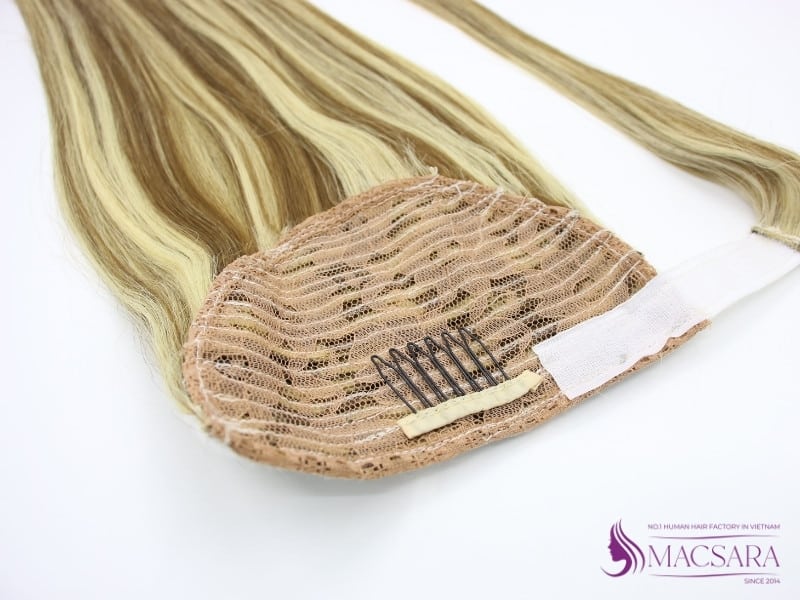 Wrap-around ponytail hair extensions from Macsara Hair