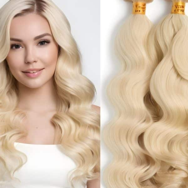 Light Blonde Bouncy Wavy I Tip Hair Extensions