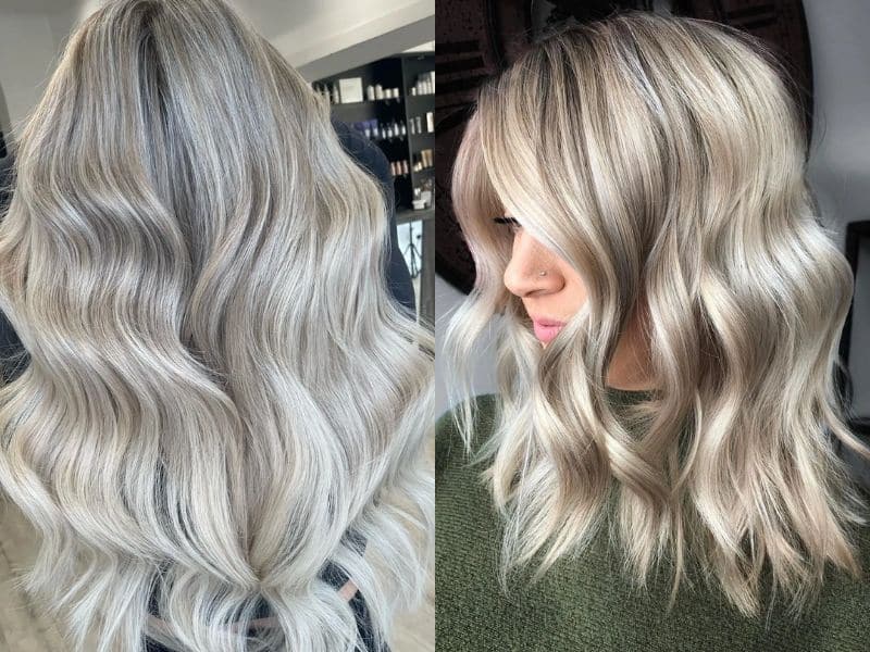 Ash blonde hair