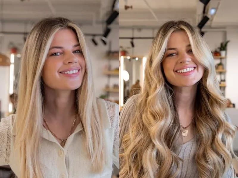 Clip-in hair extensions offer a quick transformation