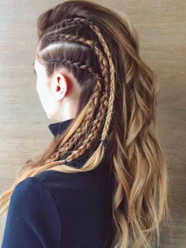 Get wide when going for braid faux hawk