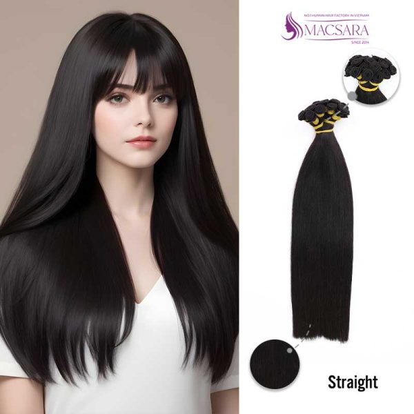 Natural Color Straight Nano Hand-tied Weft Hair Extensions