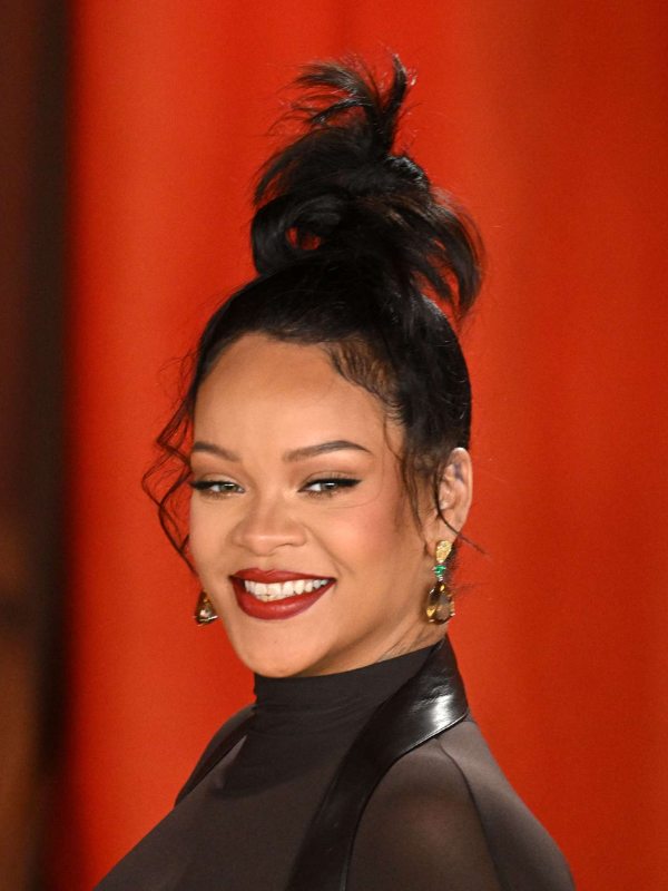 Rihanna's choice of top knots adds vibrancy to her overall look