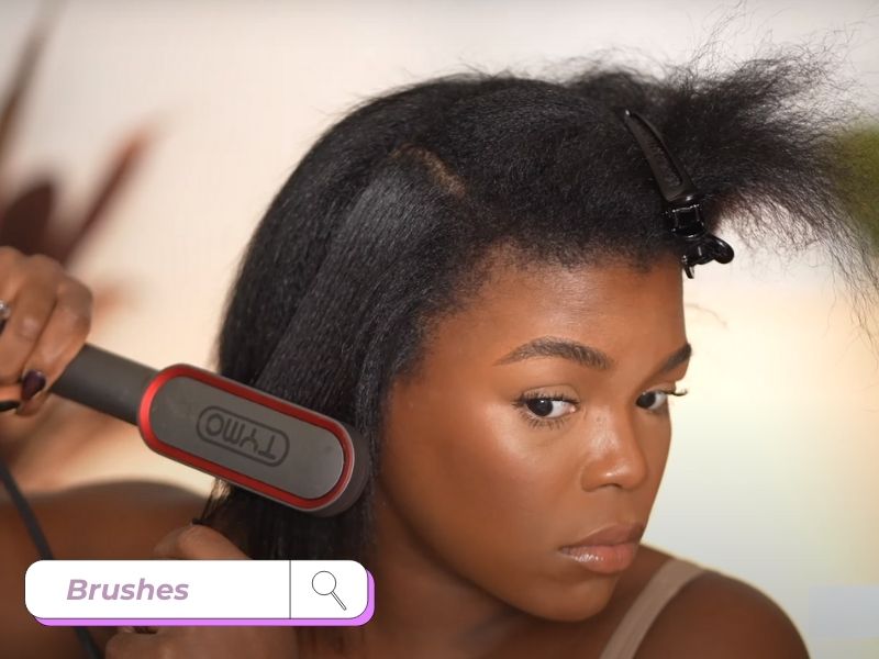 Hair straightening brushes are another option for how to straighten short curly hair