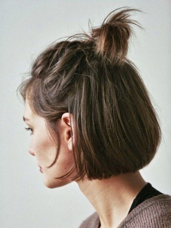 Half up top knot